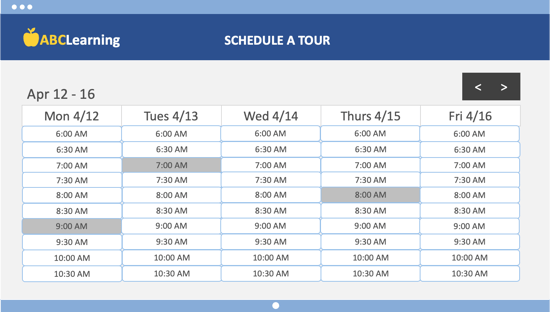 CRM Parent Scheduled Tours