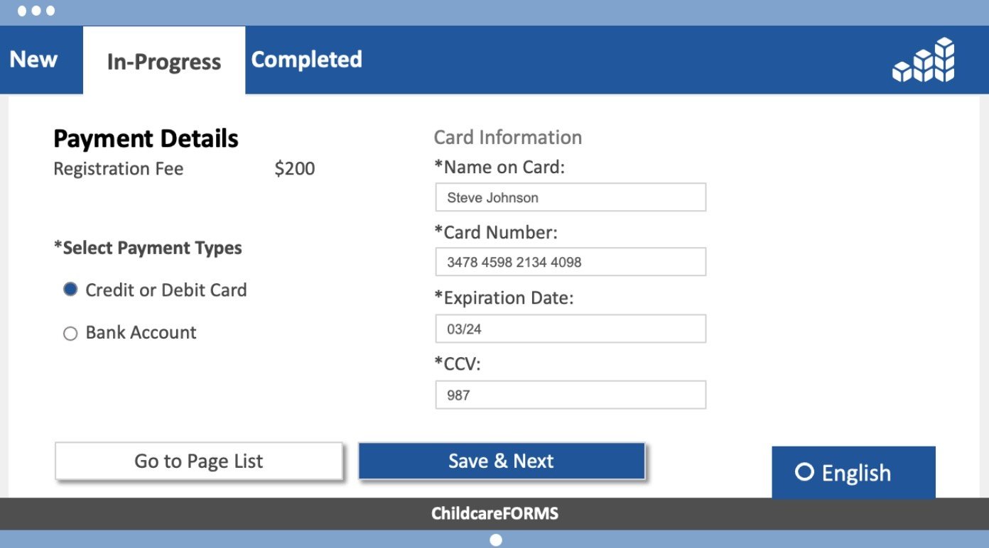Online payments ChildcareCRM